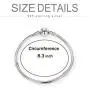 LONAGO Jewelry Moments Round Clasp Snake Chain Charm 925 Sterling Silver Bracelet Fit Pandora Charm Birthday Gift for Women Mom