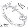 S925 Sterling Silver Faith Hope Love Ring for Women Girls Christian Jewelry Gifts