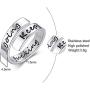 BFJLIFE Inspirational Rings for Women Keep Funcking Going Be Fearless Adjustable Statement Stainless Steel Spiral Wrap Twist Ring Encouragement Personalized Jewelry Gifts for Men Girls