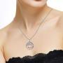 TRISHULA Sloth Necklace 925 Sterling Silver Cute Animal Sloth on Tree of Life Charm Pendant Jewelry Gifts for Sloth Lovers