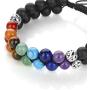 Top Plaza Bead Chakra Bracelet 7 Chakras Healing Crystals Bracelet Yoga Stone Beads Bracelets Meditation Relax Anxiety Bangle for Womens Mens