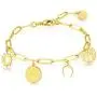 BESTTERN Charm Bracelets for Women Gold, Cute Link Charms Friendship Bracelet, Stainless Steel Inspirational Bracelet for Teen Girl