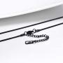 PROSTEEL 316L Stainless Steel Snake Chain, Black/Rose Gold/18K Yellow Gold Plated, 1.2mm Thin Slim Necklace, DIY Charms Chain, Personalized Gift, L: 18-30+2 Extending Chain