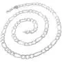 In Style Designz .925 Solid Sterling Silver Figaro Link ITProLux Necklace Chains 2MM - 10.5MM, 16'' - 30'', Men & Women, Made In Italy