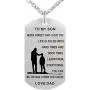 CraDiabh Dad Mom to Son Dog Tag Necklace Military Mens Jewelry Personalized Custom Dogtags Pendant Love Gift CraDiabh Dad Mom to Son Dog Tag Necklace Military Mens Jewelry Personalized Custom Dogtags Pendant Love Gift