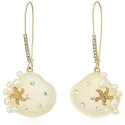 Betsey Johnson Sea Shell Dangle Earrings