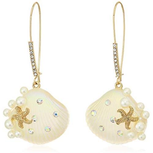Betsey Johnson Sea Shell Dangle Earrings