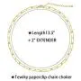 Tewiky 14k Gold Plated/Silver Paperclip Link Chain Choker Necklace Simple Dainty Jewelry for Women Girls Tewiky 14k Gold Plated/Silver Paperclip Link Chain Choker Necklace Simple Dainty Jewelry for Women Girls
