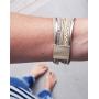 GelConnie Baroque Pearl Leather Cuff Bracelet Multi Strand Wrap Bracelets Magnetic Bohemian Bracelet for Women, Wife, Sister