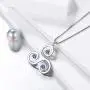 Aurora Tears Celtic Knot Necklace Triple Women 925 Sterling Silver Spiral Triskele Pendant Irish Celtic Symbols Triskelion Swirl Jewelry Aurora Tears Celtic Knot Necklace Triple Women 925 Sterling Silver Spiral Triskele Pendant Irish Celtic Symbols Triskelion Swirl Jewelry