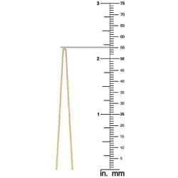 KoolJewelry 14k Yellow Gold Bar Threader Earrings Minimalist Jewelry for Women