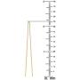 KoolJewelry 14k Yellow Gold Bar Threader Earrings Minimalist Jewelry for Women