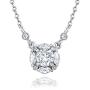 Daring Jewelry 14k Cubic Zirconia Gold Plated Round Cut Solitaire Necklace 16.5 inch + 2'' Extender