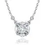 Daring Jewelry 14k Cubic Zirconia Gold Plated Round Cut Solitaire Necklace 16.5 inch + 2'' Extender