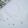 TseanYi Boho Layered Wave Necklaces Choker Silver Circle Pendant Necklace Chain Vintage Layering Necklace Jewelry for Women and Girls TseanYi Boho Layered Wave Necklaces Choker Silver Circle Pendant Necklace Chain Vintage Layering Necklace Jewelry for Women and Girls