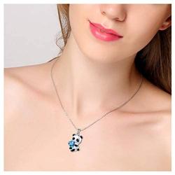 Sterling Silver Forever Love Cute Animal Heart Pendant Necklace for Women Girlfriend Daughter Mothers Gift, 18 Inches