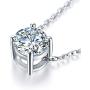 Starchenie Cubic Zirconia Necklace 925 Sterling Silver Round Cut AAA CZ Solitaire Pendant Jewelry Gift
