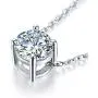 Starchenie Cubic Zirconia Necklace 925 Sterling Silver Round Cut AAA CZ Solitaire Pendant Jewelry Gift Starchenie Cubic Zirconia Necklace 925 Sterling Silver Round Cut AAA CZ Solitaire Pendant Jewelry Gift