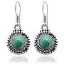 Blue Amazonite, Red Zoisite 4 Ct Round 925 Sterling Silver Dangle Earrings Christmas Gifts For Women By Orchid Jewelry Blue Amazonite, Red Zoisite 4 Ct Round 925 Sterling Silver Dangle Earrings Christmas Gifts For Women By Orchid Jewelry