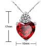 IDOXE Queen of Hearts Necklace 925 Sterling Silver Chain January Birthstone Red Heart Toy Princess Halloween Accessories Jewelry Valentines Gift for Her ( Red January)