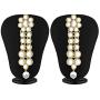 Aheli Indian Bollywood Style Wedding Party Faux Kundan Necklace with Earrings Set Ethnic Fashion Jewelry for Women