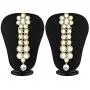 Aheli Indian Bollywood Style Wedding Party Faux Kundan Necklace with Earrings Set Ethnic Fashion Jewelry for Women