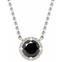 Dazzlingrock Collection 14K Round 6 MM Gemstone & Diamond Ladies Halo Pendant (Silver Chain Included), Rose Gold