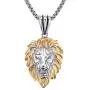 BBBGEM Mens Titanium Steel Animal Jewelry Tiger/Lion Head/Snake/Viking Wolf Pendant Necklace Punk Rock Men Jewelry, 24'' Link Chain,Gift Box Included
