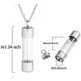 Jovivi Personalized Custom Name Stainless Steel Openable Container Tube Urn Necklace Keepsake Cremation Ashes Memorial Jewelry for Men Women