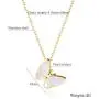 PSEEHEE Fashion Cute Golden Stainless Steel Pearl Oyster Butterfly Pendant Necklace Jewelry for Women Girls