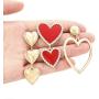 Heart Dangle Earrings Rhinestone Red Heart Stud Earrings Statement Heart Hoop Drop Earrings for Women Girls Valentine Gift
