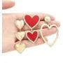 Heart Dangle Earrings Rhinestone Red Heart Stud Earrings Statement Heart Hoop Drop Earrings for Women Girls Valentine Gift
