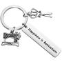 FUSTMW Retirement Gift Happiness is Retirement Keychain Happy Retirement Jewelry Gift for RN Nurse Dentist Tailor Retirement Keychain Gifts for Women/Men