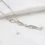 KUIYAI Memorial Infinity Angel Wing Necklace Family Remembrance Gift Godchild Gift KUIYAI Memorial Infinity Angel Wing Necklace Family Remembrance Gift Godchild Gift