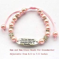 the Love Between the Grandmother and Granddaughter is Forever Bracelet Nana Granddaughter Matching Set Back to School Christmas BirthdayGift