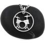 NameCoins Drum Set Necklace, Rockers Jewelry, Drummer Gift, Band, Hand Cut Coin