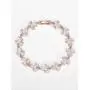 SWEETV Wedding Bracelet for Brides, Bridesmaids, Crystal Bridal Bracelet for Wedding Jewelry, Rhinestone Cubic Zirconia Tennis Bracelets for Women Prom