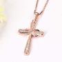 YL Cross Necklace 925 Sterling Silver Infinity Pendant Religious Jewelry Christian Baptism Gift