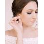 SWEETV Teardrop Wedding Earrings for Brides Birdesmaid, Crystal Cubic Zirconia Bridal Drop Earrings for Women Prom