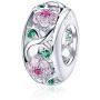 VOROCO 925 Sterling Silver Cubic Zircon Bracelets Charms Vacation Journey Scenery Fire Balloon Seagull Submarine Charms Beads Gifts for Women Girls Pandora Jewelry