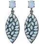 mecresh Pink Vintage Dangle Earrings Marquise Cubic Zirconia Leaf Hollow Drop Earrings for Women Girl…