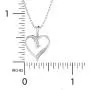 IGI Certified Diamond & Sterling Silver Heart Pendant with 18'' Chain