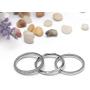 DURSI 2MM Stainless Steel Rings Women’s Stackable Eternity Ring Band Engagement Wedding Ring Set Silver/Rose Gold Tone 3 PCS