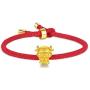 2021 Year of Ox Red String Bracelet Handmade Braid Chinese Zodiac Animal Birth Year Lucky Charm Bracelet High Polish Ox Cow Pendant Link Chain Bangle for Women Men Jewelry