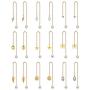 9 Pairs Tassel Threader Drop Earring Set Gold Long Chain Ear Link Earrings Cute Butterfly Star Heart Pearl Dangle Earring Crystal Rhinestone Bridal Wedding Jewelry Gifts for Women Girls