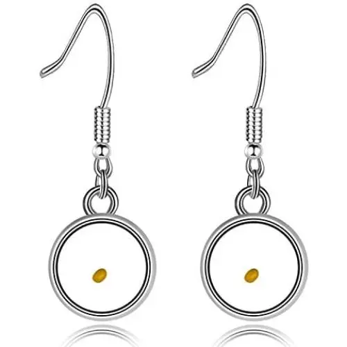 Uloveido Charms Real Mustard Seed Earrings for Women Girls, Stainless Steel Dangle Drop Earrings Y582 Uloveido Charms Real Mustard Seed Earrings for Women Girls, Stainless Steel Dangle Drop Earrings Y582