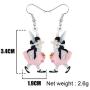 DUOWEI Cute Acrylic Easter Bunny Rabbit Earrings Cute Basket Easter Eggs Drop Dangle Jewelry with Love Message for Women Teens Girls Holidays Gifts