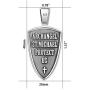 VENICEBEE Archangel St. Michael Saint Medal Cross Sword Shield Angel Guardian Protection Prayer Solid 925 Sterling Silver Pendant Necklace with Chain Black Pouch Polishing Cloth Gift Box