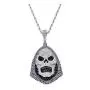 Moca Jewelry Iced Out Skull Pendant 18K Gold Plated Bling CZ Simulated Diamond Hip Hop Necklace for Men Women Moca Jewelry Iced Out Skull Pendant 18K Gold Plated Bling CZ Simulated Diamond Hip Hop Necklace for Men Women