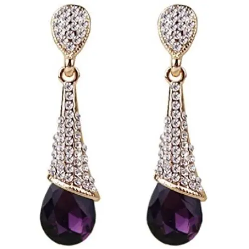 Elegant Rhinestone Crystal Drop Earrings Elegant Rhinestone Crystal Drop Earrings